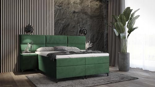 Best For Home - Boxspringbett Sapri mit Bettkasten und 2X Nachtisch mit Lieferung, Aufbau & Entsorgung