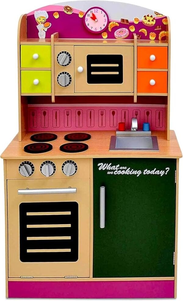 Best For Kids Kinderküche Spielküche Sweet W10C013 violett aus Holz mit Zubehör Super Qualität aus MDF Platte