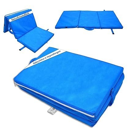 Best For Kids Faltbare Matratze für Kinder | Faltmatratze für Reisebett 120 x 60 cm | Strapazierfähiger, antibakterieller Schaumstoff mit waschbarem Polyesterbezug