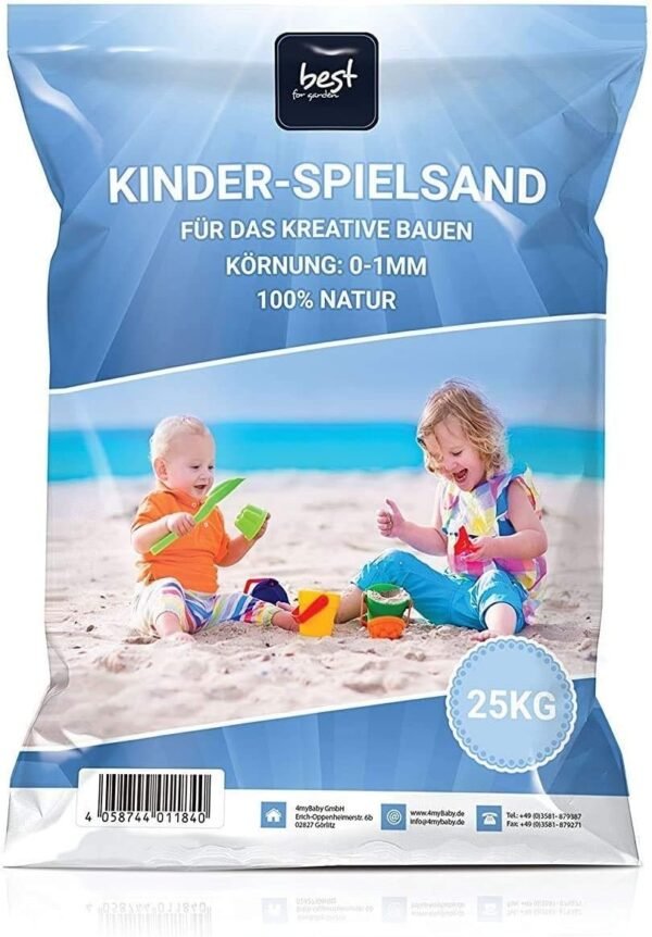 Best for Garden 25kg Spielsand Quarzsand für Sandboxen Sandkasten Dekosand TOP Qualität (25 kg)