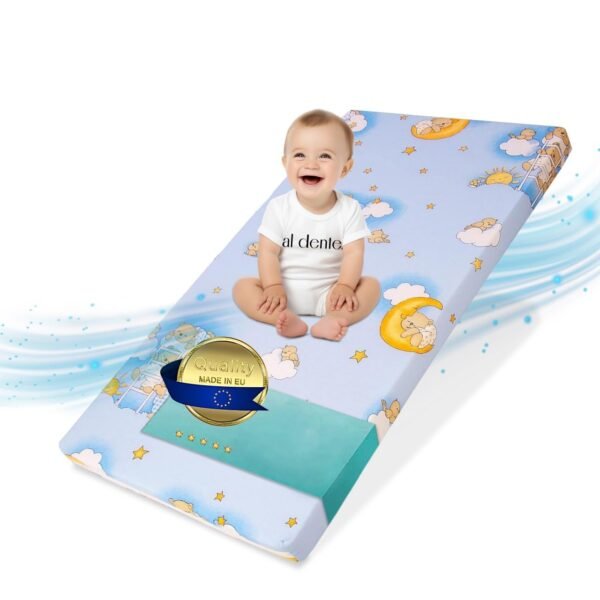 Kindermatratze für Kinder & Babys – Klappbare Reisebett-Schaumstoffmatratze mit Mikrofaserbezug, Komfort & Sicherheit"