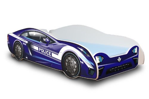 Best For Kids Autobett in Zwei Farben – Inklusive Lattenrost und Komfortmatratze 80x180 cm, modernes Design für Kinderzimmer