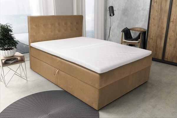 Best for Home Boxspringbett S Deluxe mit 7-Zonen-Bonellfederkernmatratze, Komfort-Topper & hochwertigem Polster – stilvolles Schlafzimmer