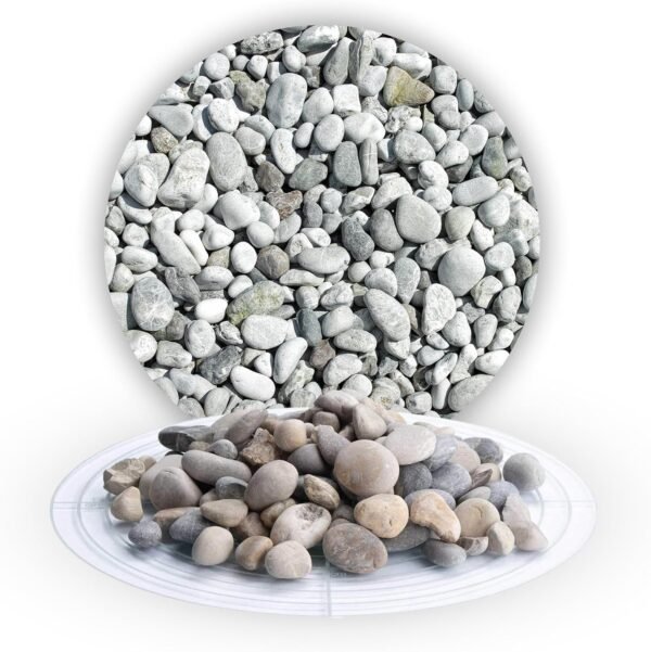 Best For Home Kieselsteine 10 kg – Natürliche, weiße Gartensteine 8-16 mm für Boden, Zierde & umweltfreundliche Gartengestaltung