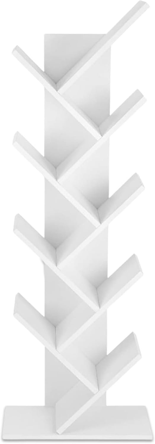 Bücherregal (weiß, S-Form)