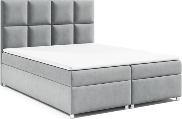 Boxspringbett Trinity K-2 mit 7-Zonen-Bonell-Federkernmatratze, Bettkasten & Stauraum, elegantes Polsterbett