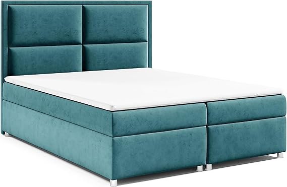 Boxspringbett Trinity K-11 mit 7-Zonen-Bonell-Federkernmatratze | Boxspringbett 160x200 mit Bettkasten | Doppelbett mit Matratze und Stauraum | Polsterbett –Lieferung bis Bordsteinkante
