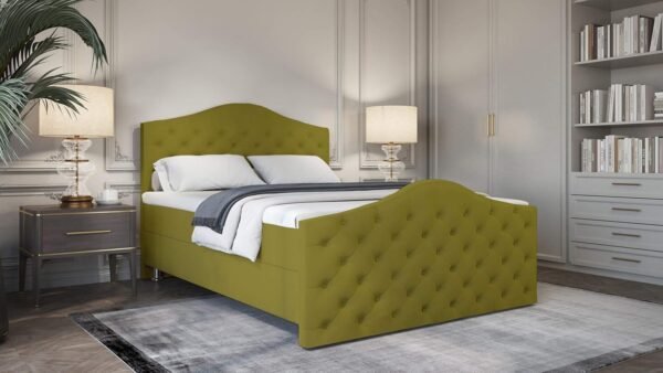 Roma Boxspringbett | Bonellfederkern inkl. 7-Zonen Topper T-30 | Boxspringbett mit Bettkasten | Polsterbett | Boxspringbett mit Matratze | Bettkastenbett mit Lieferung und Montage