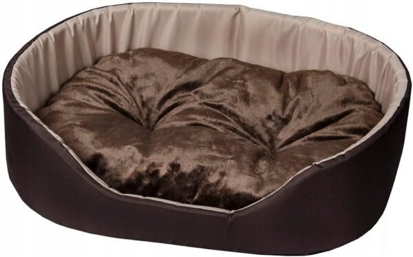 Hundebett Tierbett Katzenbett (Braun, 58x47)