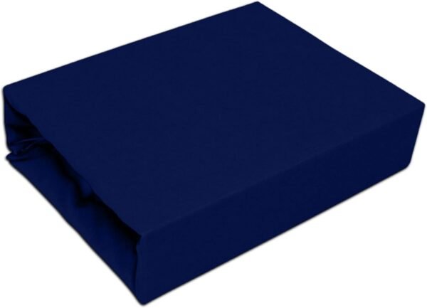 Best for Kids Spannbettlaken Spannbetttuch 100% Baumwolle Jersey in 22 Farben und 9 Größen (160x200, Marineblau)