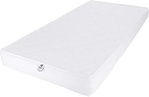 Matratze 60x120x11 cm | Weiche Babybettmatratze aus 100% Baumwolle – mit abnehmbarem, waschbarem Bezug und praktischem Reißverschluss | Ideal für Baby- und Kinderbett