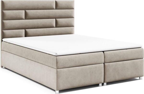 Best For Home - Trinity K-5 Boxspringbett | Boxspringbett mit Bettkasten | Boxspringbett mit Matratze und Topper | Polsterbett 180x200 | Boxspringbett 180x200 | Boxspringbett mit Lieferung