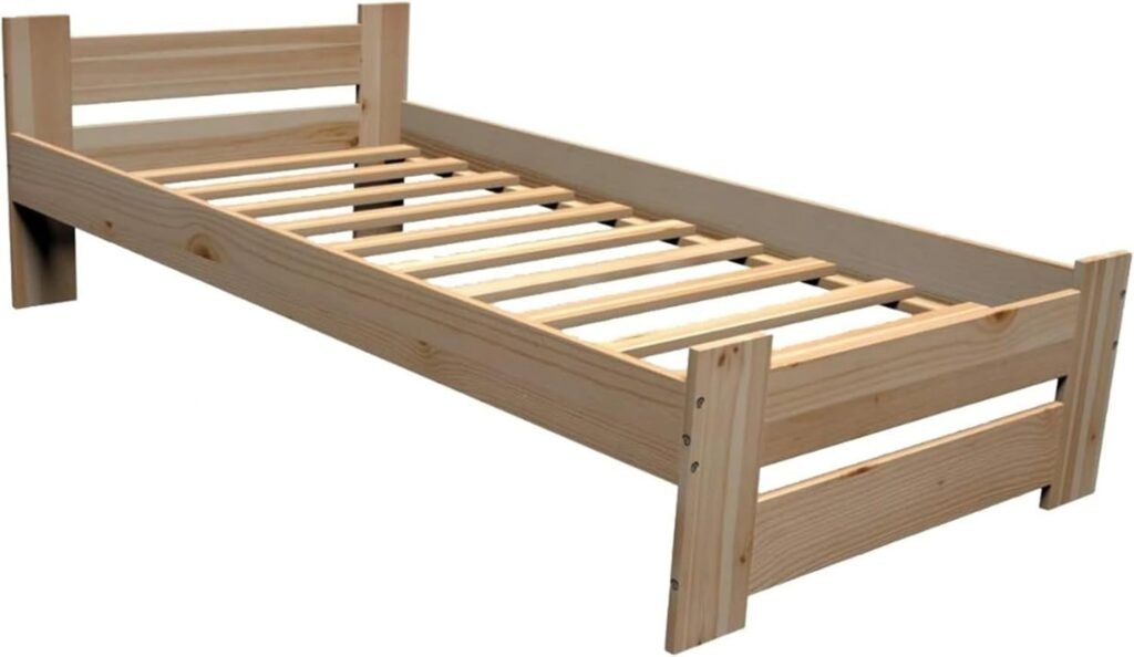 Massivholzbett 100 % Naturholz 80 × 200 cm