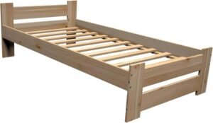 Massivholzbett 100 % Naturholz 80 × 200 cm