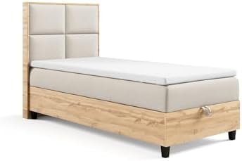 Best For Home Boxspringbett mit Bettkasten Trinity K-2 Plate Single Bonellfederkern inkl. Topper, mit Lieferung Home & Kitchen