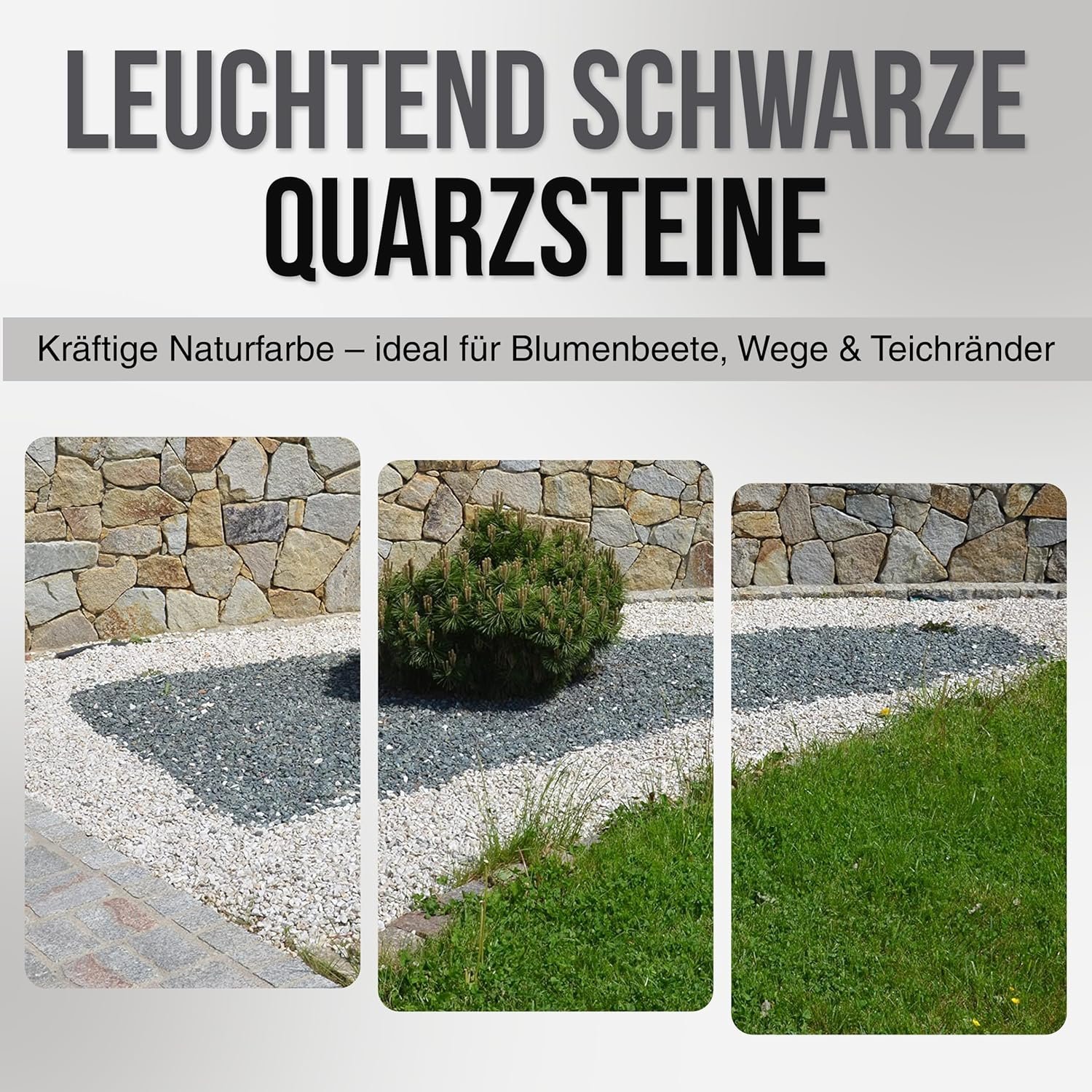 4myBaby GmbH Best for Garden Granit Ziersplitt schwarz 16-22 mm umweltfreundlich klein Kies Splitt Natur bunt für Beete, Wege & Gartenteiche Zierkies 10 kg-500 kg zur Auswahl (10 kg) - Image 3