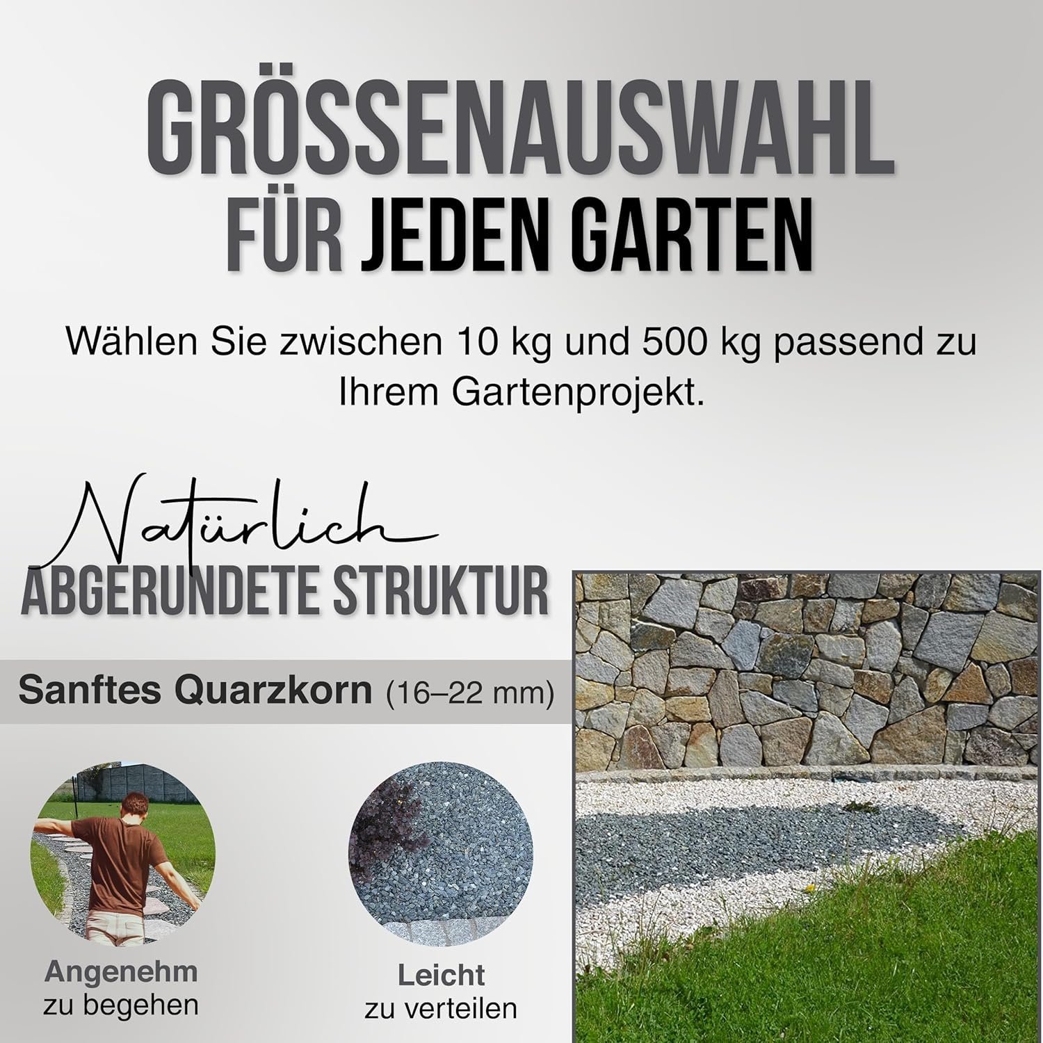 4myBaby GmbH Best for Garden Granit Ziersplitt schwarz 16-22 mm umweltfreundlich klein Kies Splitt Natur bunt für Beete, Wege & Gartenteiche Zierkies 10 kg-500 kg zur Auswahl (10 kg) - Image 6