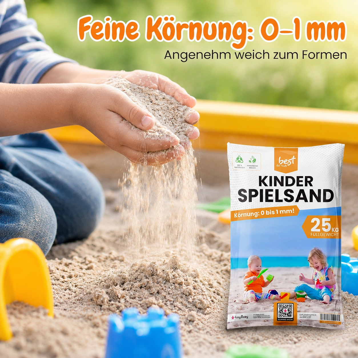 Best for Kids Spielsand Quarzsand Sand für Sandkasten Dekosand Zertifizierte Qualität TOP Qualität - Image 2