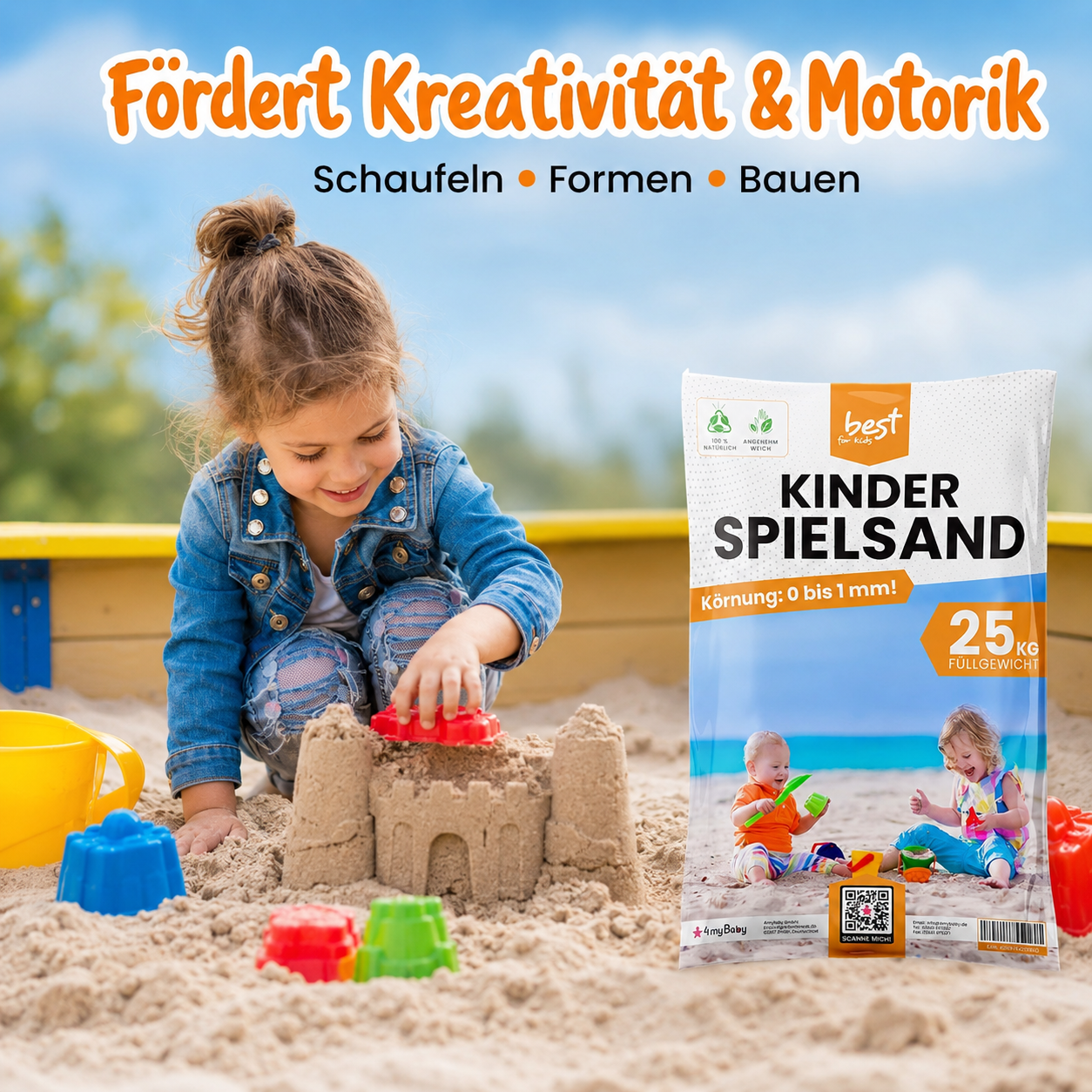 Best for Kids Spielsand Quarzsand Sand für Sandkasten Dekosand Zertifizierte Qualität TOP Qualität - Image 3