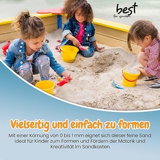 4myBaby GmbH - Spielsand 20kg | Quarz Sand für Sandkasten | Kinder Spielsand | Dekosand | Spielsand für Sandkasten | Keimfreier Spielsand | Gewaschener Feiner Quarzsand - für Sicheres Spielen - Image 4