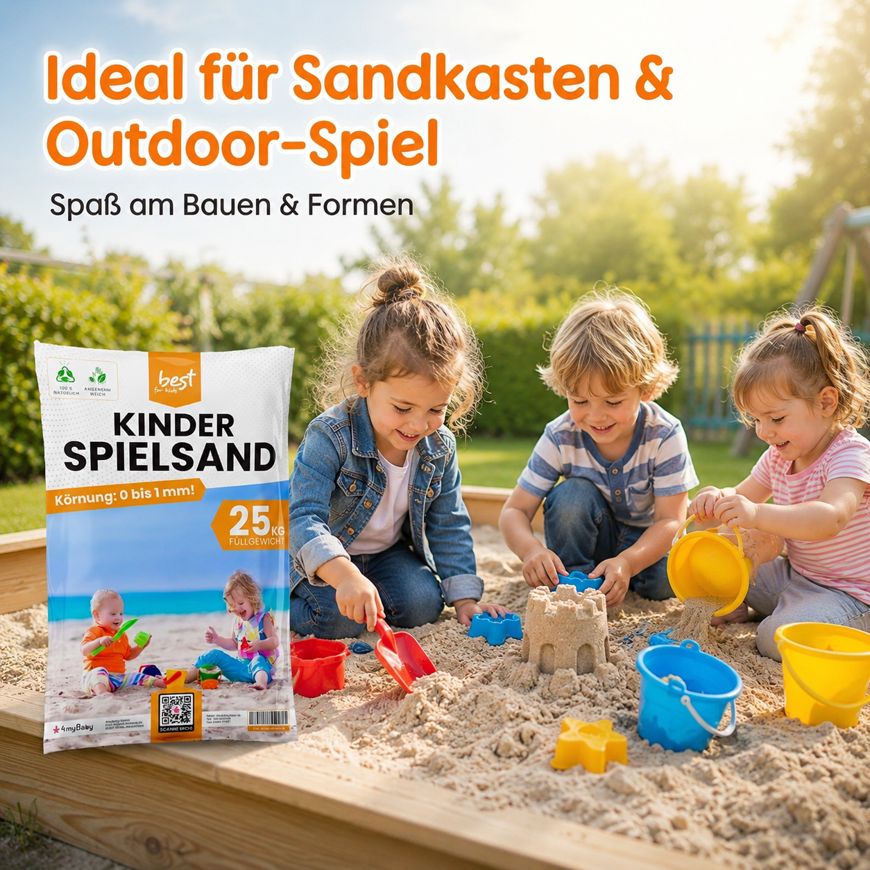 Best for Kids Spielsand Quarzsand Sand für Sandkasten Dekosand Zertifizierte Qualität TOP Qualität - Image 6