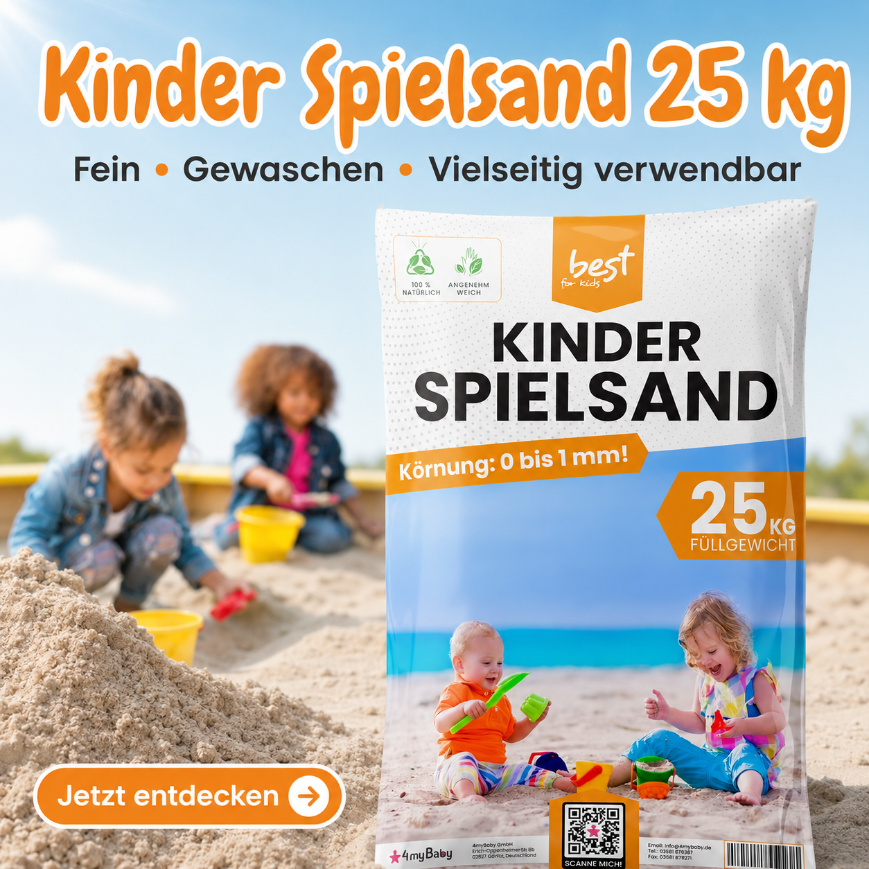 Best for Kids Spielsand Quarzsand Sand für Sandkasten Dekosand Zertifizierte Qualität TOP Qualität - Image 7