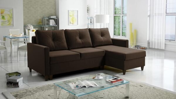 Brad Maxi Ecksofa: komfortabler Schlafplatz und praktischer Bettkasten - Inspirieren Sie Ihr Wohnzimmer mit modernem Stil!