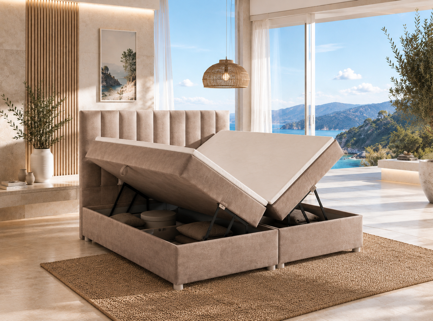 Best For Home Boxspringbett mit Bettkasten Trinity K-10 Bonellfederkern inkl. Topper, mit Lieferung - Image 2