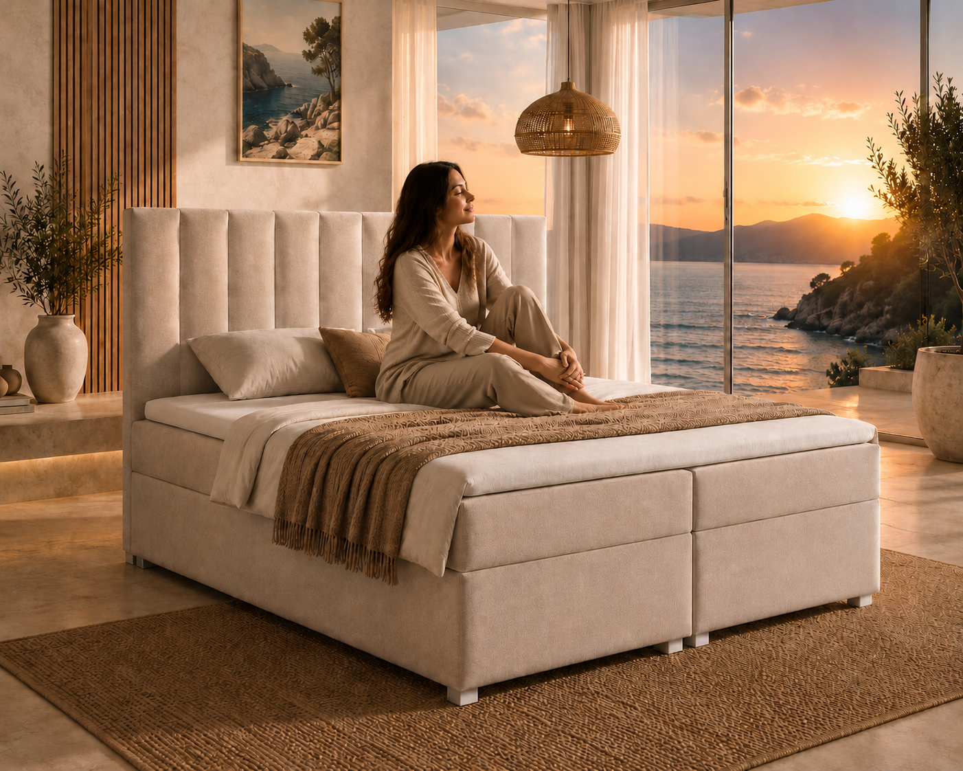 Best For Home Boxspringbett mit Bettkasten Trinity K-10 Bonellfederkern inkl. Topper, mit Lieferung - Image 3