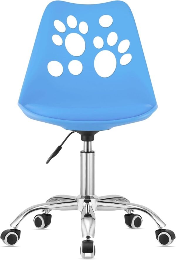 Best For Home Schreibtischstuhl mit Rollen – Höhenverstellbarer, ergonomischer Drehstuhl in Blau, ideal für Homeoffice