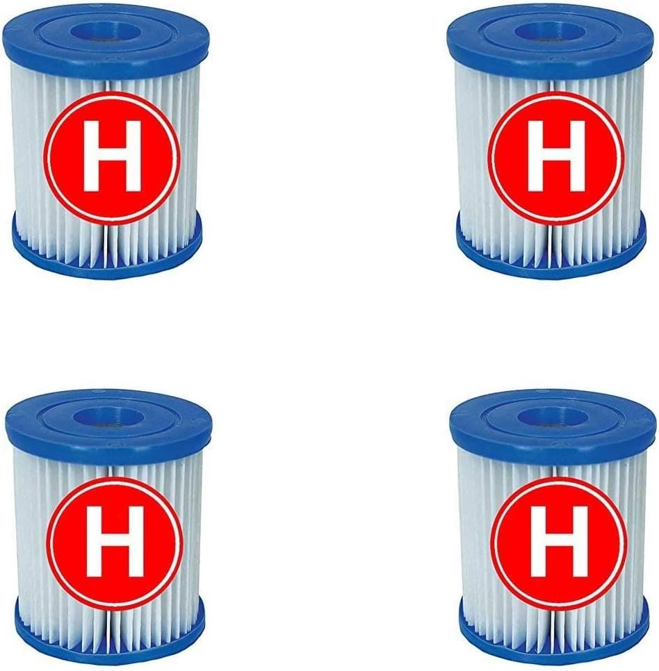 Kartuschen für Intex-Schwimmbecken-Filter – 4er Set Intex Typ H – Ersatzfilter für klares, sauberes Poolwasser