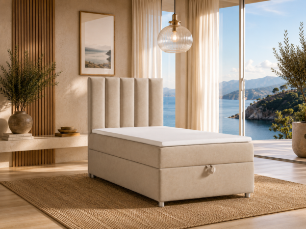 Boxspringbett mit Bettkasten Trinity K-10 Single Bonellfederkern inkl. Topper, mit Lieferung, Aufbau & Entsorgung