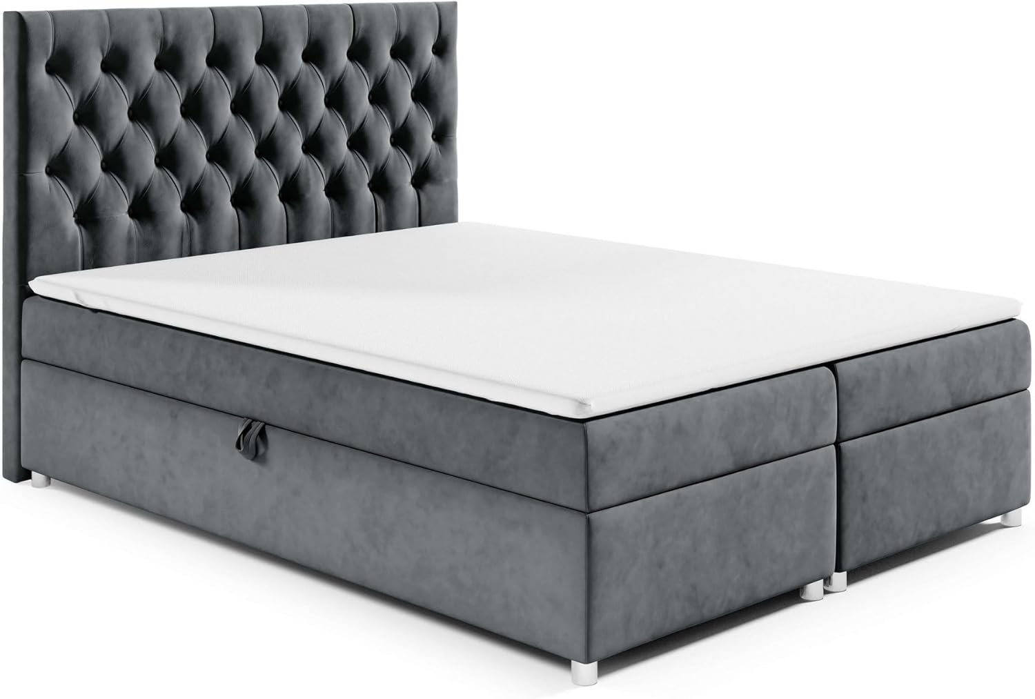 Best For Home Trinity K14 Boxspringbett mit 7-Zonen Bonell-Federkernmatratze & Stauraum – Lieferung bis Bordsteinkante