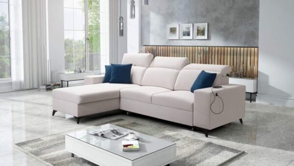 Best For Home Ben I Mix mit Schlaffunktion und Bettzeugfach hat 3 verstellbare Kopfstützen und einen USB-Anschluss