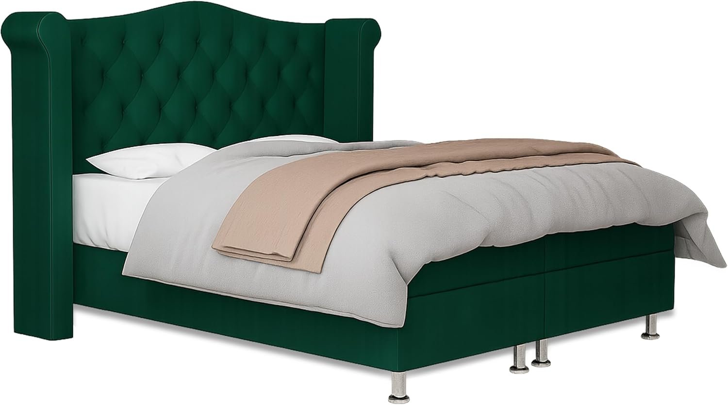 Best For Home – Saturn Boxspringbett mit Bonellfederkern, T-30 Topper, Stauraum, Lieferung & Aufbau