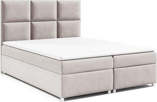 Komfortables Boxspringbett mit Stauraum, Bonellfederkern und Topper Lieferung, Montage & Entsorgung inklusive