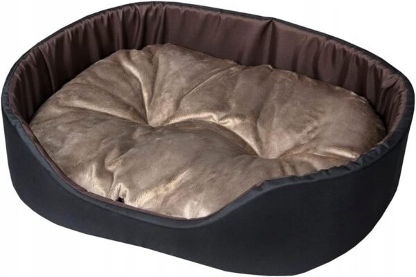 Hundebett Tierbett Katzenbett (Schwarz-braun, 68x57)
