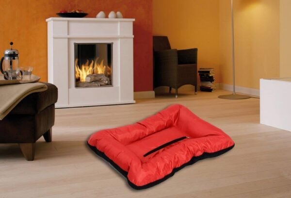 Orthopädisches Hundebett mit Qualität Bello 5 Große Hundekissen Ortho-Medic VISCO Kissen (XXL-110x90 cm, ROT-SCHWARZ)