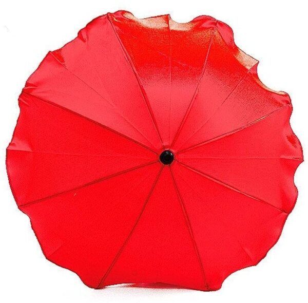 Universal Kinderwagenschirm Höchster UV Schutz Standard 801 - Sonnenschirm und Regenschirm für Kinderwagen, biegsam und einklappbar, 15 Farben zur Auswahl (Rot)
