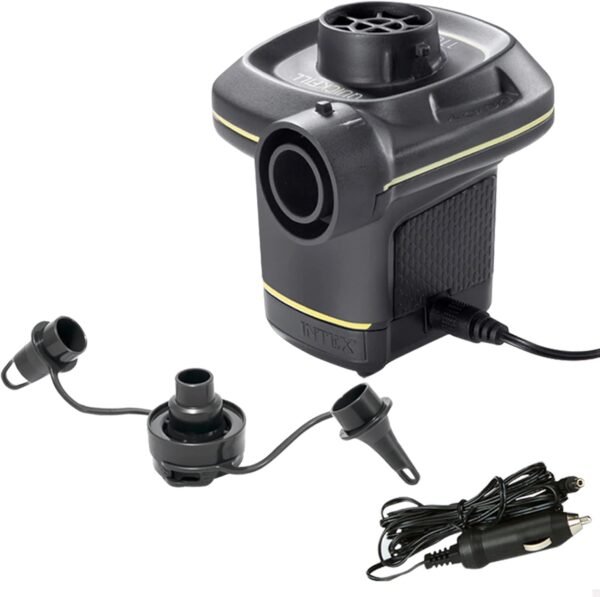Intex 230V Quick-Fill Elektrische Luftpumpe mit AC/DC Anschluss und 3 Ventiladaptern