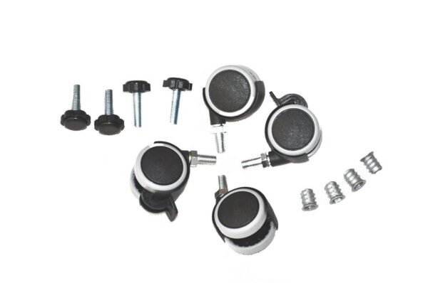 Best For Kids Parkettrollen Möbelrollen Set für Hartböden, Universalrollen mit gummierter Lauffläche