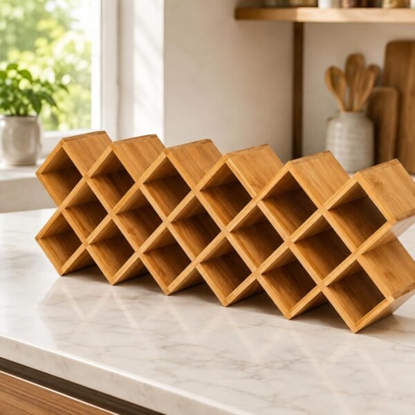 Gewürzregal | Gewürz Organizer für Küche, Arbeitsfläche und Vorratsschrank | Braun