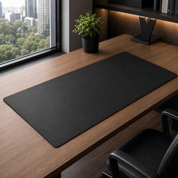 Schreibtischunterlage | Schreibtischmatte für Büro und Homeoffice | Schwarz